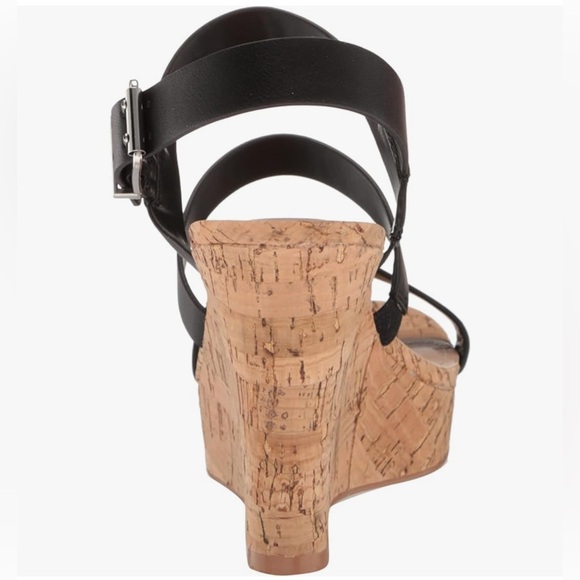 CHARLES BY CHARLES DAVID Women's Liber Platform Black Straps/Cork Sole 8M NIB - Picture 4 of 11